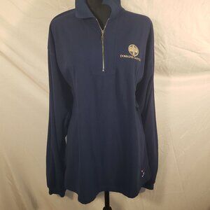 Navy Blue Port Authority branded Domaine Carneros Half Zip Pullover, Size L